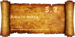 Babala Netta névjegykártya